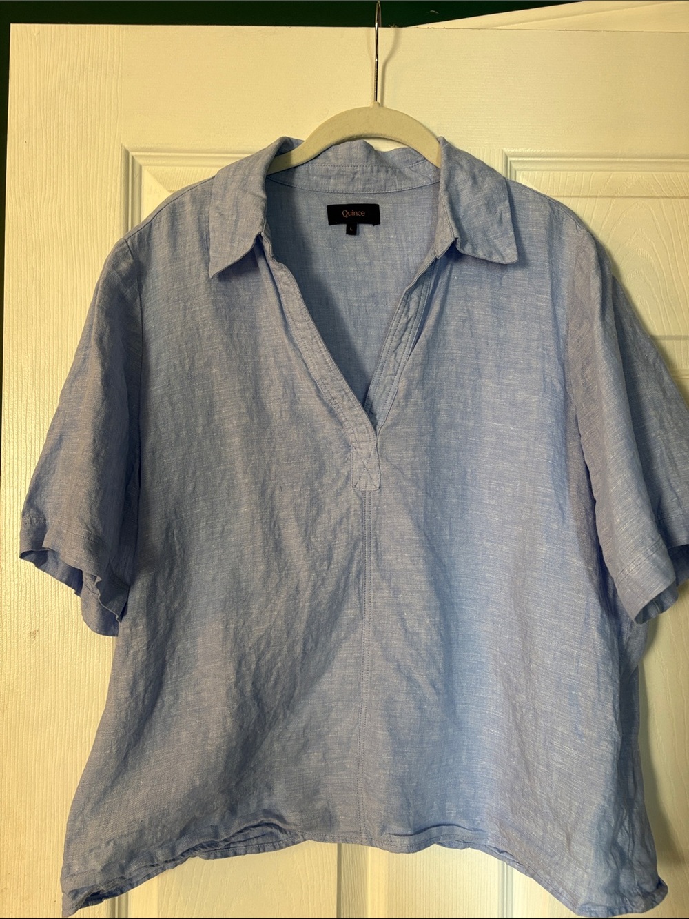 Quince 100% European Linen Short Sleeve Popover